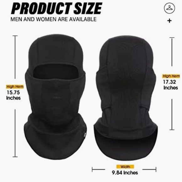 SAITAG Balaclava Ski Mask Warm Face Mask for Cold Weather Winter - Picture 3 of 9